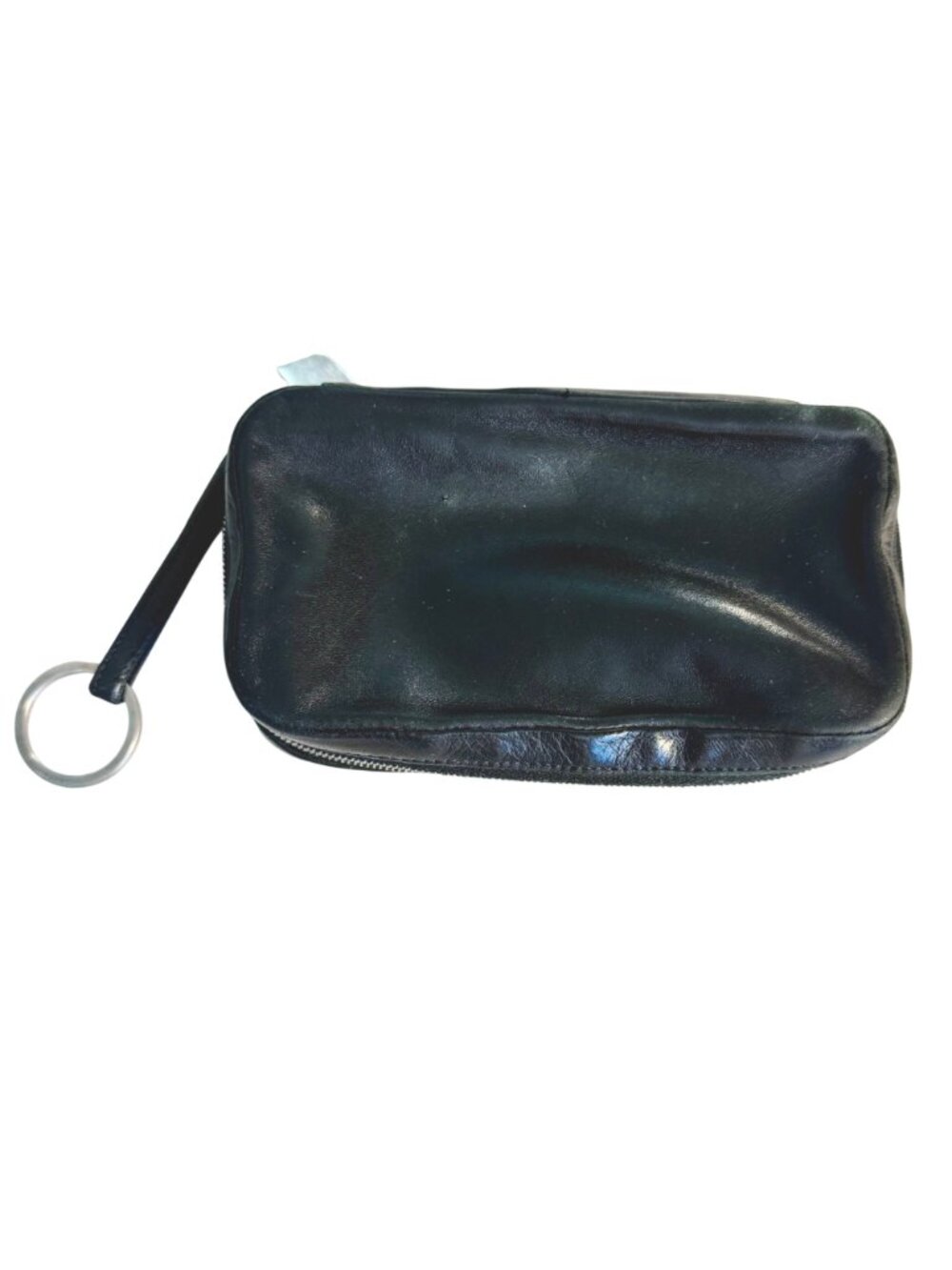 Vintage Coach Black Glovetanned Leather Zip-Around Travel Jewelry Case Pouch - Picture 2 of 15
